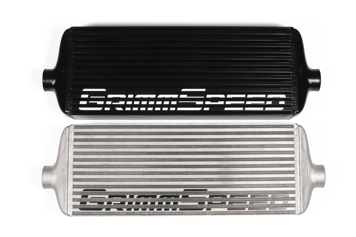 GrimmSpeed Front Mount Intercooler Kit Black Coated Inc. Red Piping For Subaru 15-21 WRX - Image 11