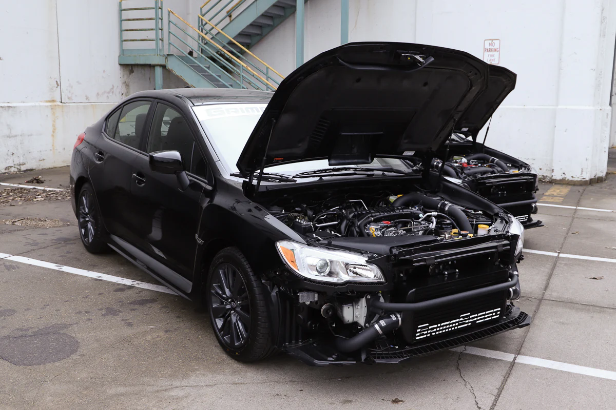 GrimmSpeed Front Mount Intercooler Kit Black Coated Inc. Red Piping For Subaru 15-21 WRX - Image 7