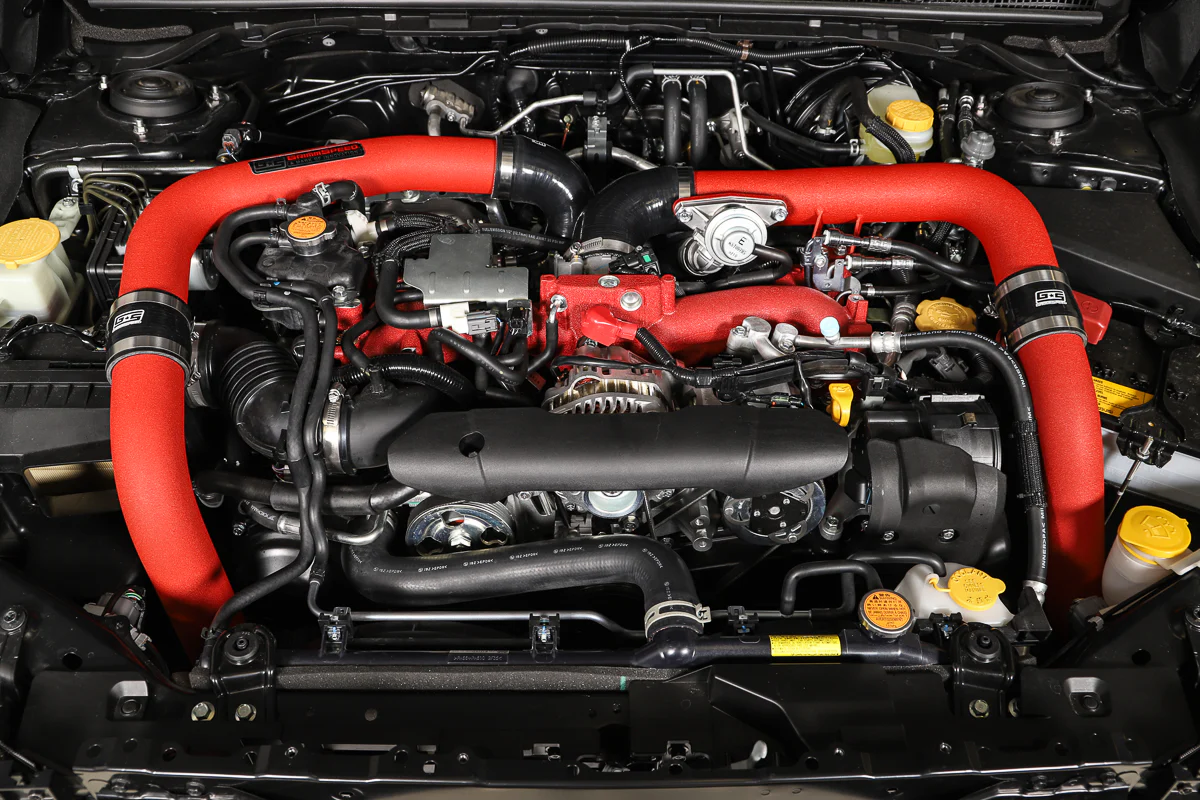 GrimmSpeed Front Mount Intercooler Kit Inc. Red Piping For Subaru 15-21 STI - Image 11