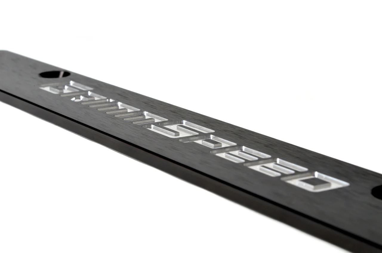 GrimmSpeed License Plate Frames Red Text Pair - Image 7