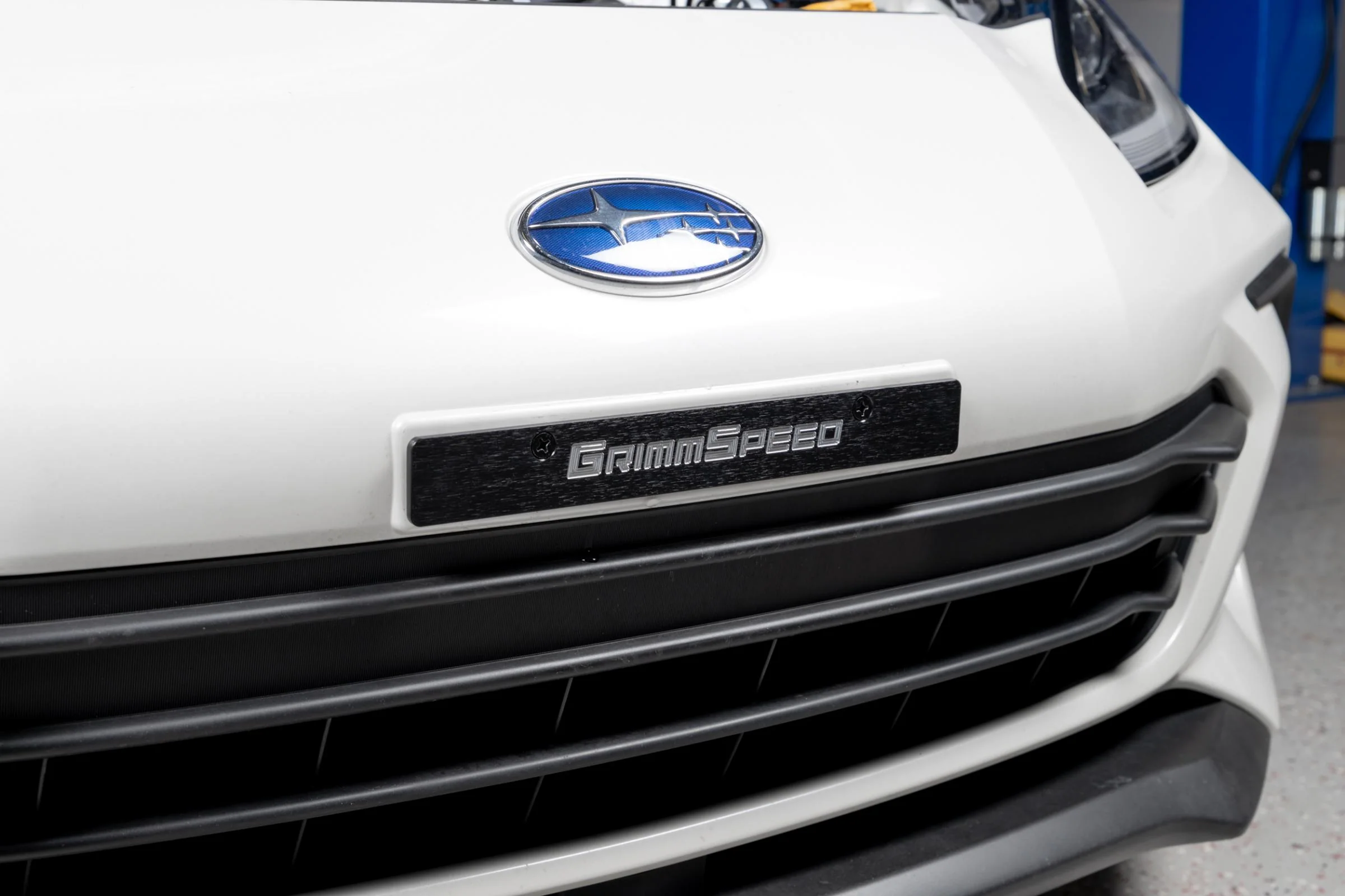 GrimmSpeed License Plate Frames Red Text (Single)