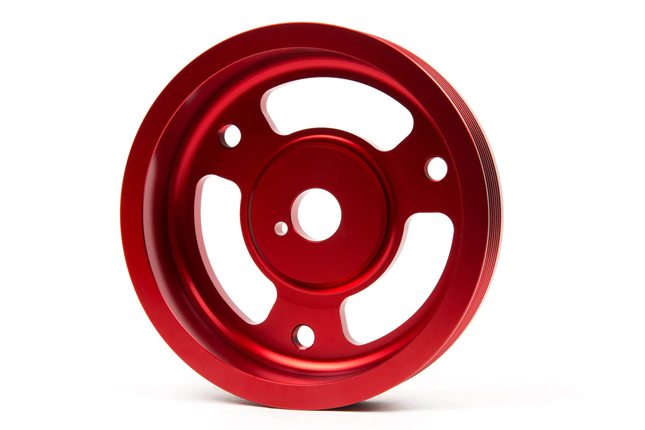GrimmSpeed Lightweight Crank Pulley Black For Subaru FA/FB Engines Equipped w/1-Piece OEM Pulley - Image 2