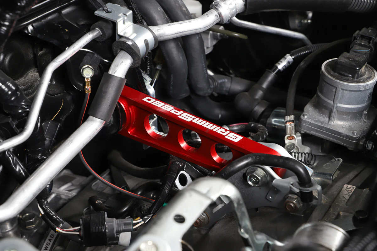GrimmSpeed Pitch Stop Mount Race Version Red 95A BushingsFor Subaru 02+ Impreza/WRX/STI 04-21 Forester 05-12 Legacy 05-09 Outback 13-21 Crosstrek - Image 3