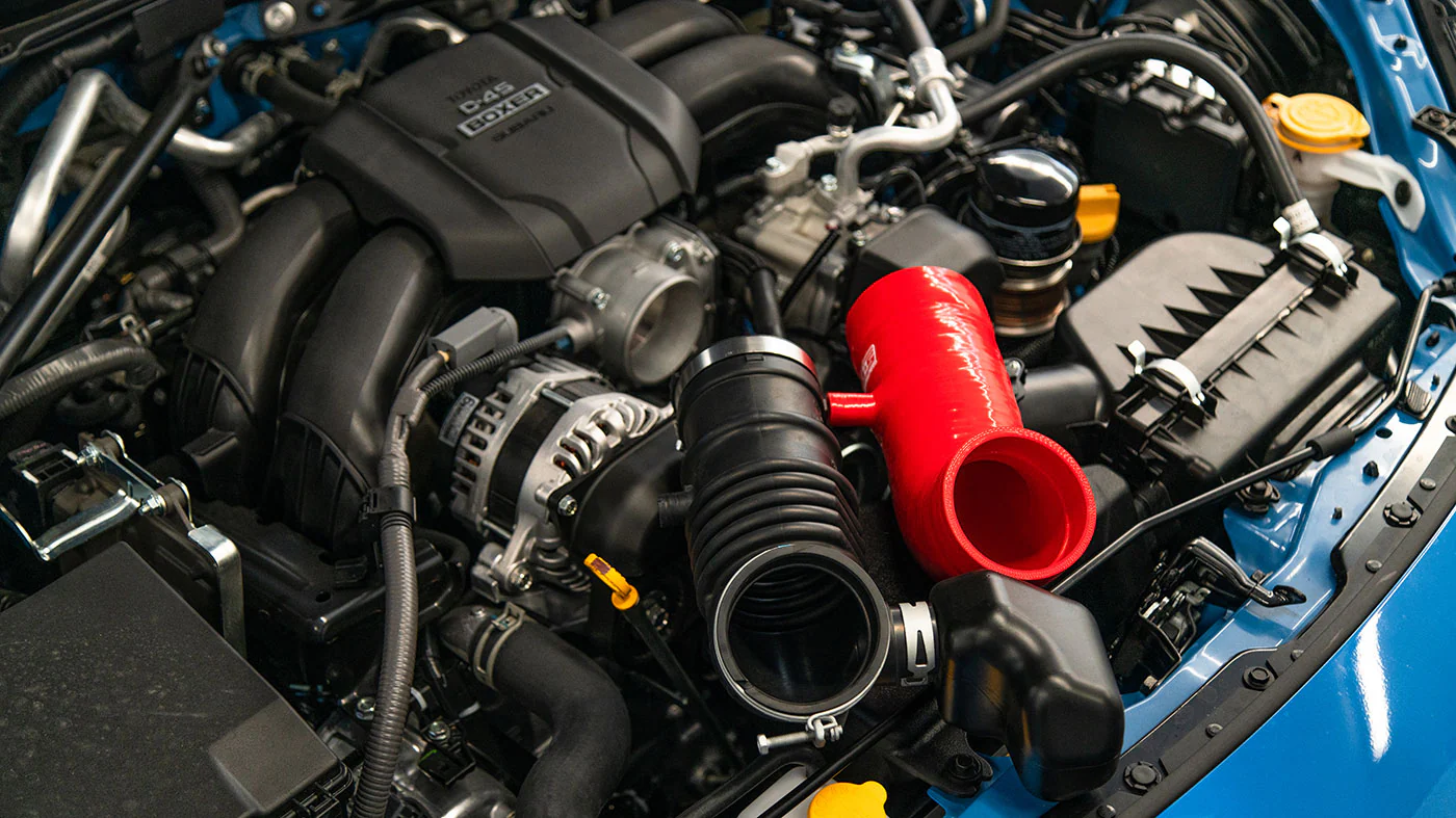 GrimmSpeed Post MAF Hose Kit Red For Subaru 15-21 WRX - Image 4