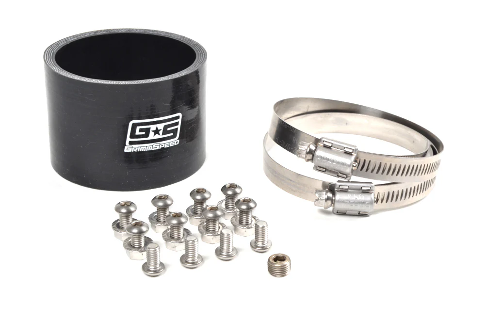 GrimmSpeed Top Mount Intercooler Kit Inc. Splitter Thermal Dispersant Black For Subaru 15-21 WRX - Image 7
