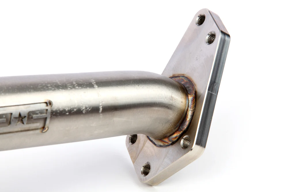 GrimmSpeed Up Pipe 3-Bolt Inlet Black Ceramic Coating Subaru 02-21 Turbo EJ Engines equipped w/3-Bolt Header - Image 9