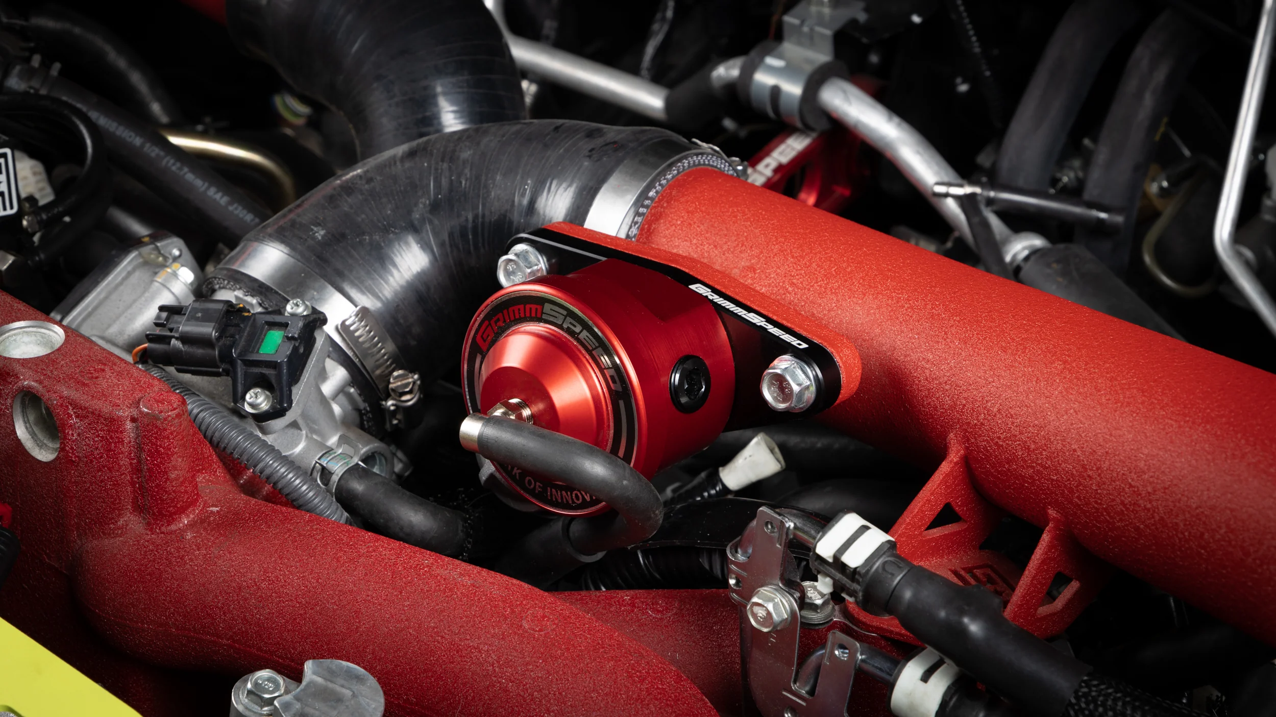 GrimmSpeed V2 Bypass Valve Red For Subaru 04-21 STI - Image 4