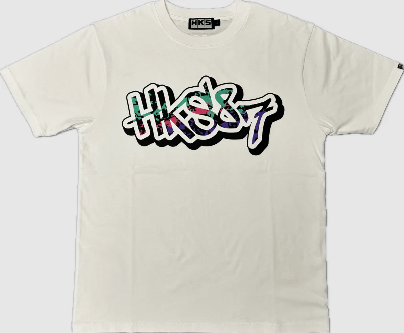 HKS T-SHIRT 87PAINT WHITE L