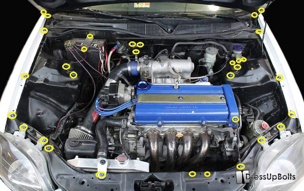 Honda Civic EK/EJ (1996-2000) Titanium Ti Engine Bay Kit - Image 2