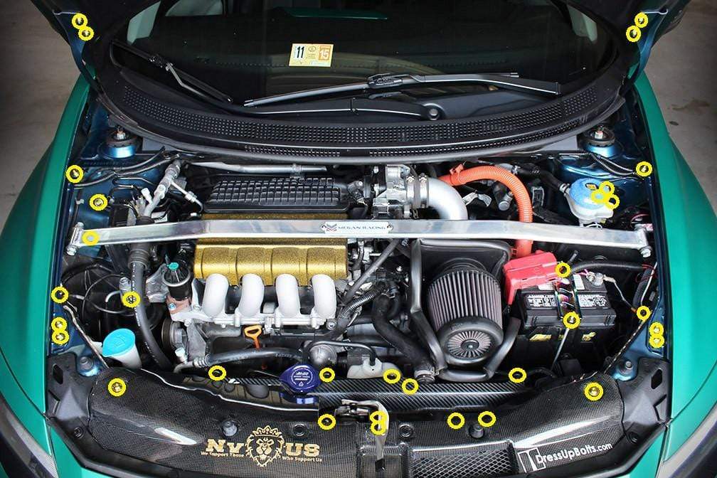 Honda CR-Z CRZ (2011-2015) Titanium Ti Engine Bay Kit - Image 2