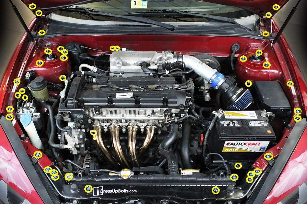 Hyundai Tiburon (2003-2008) Titanium Engine Bay Kit - Image 2