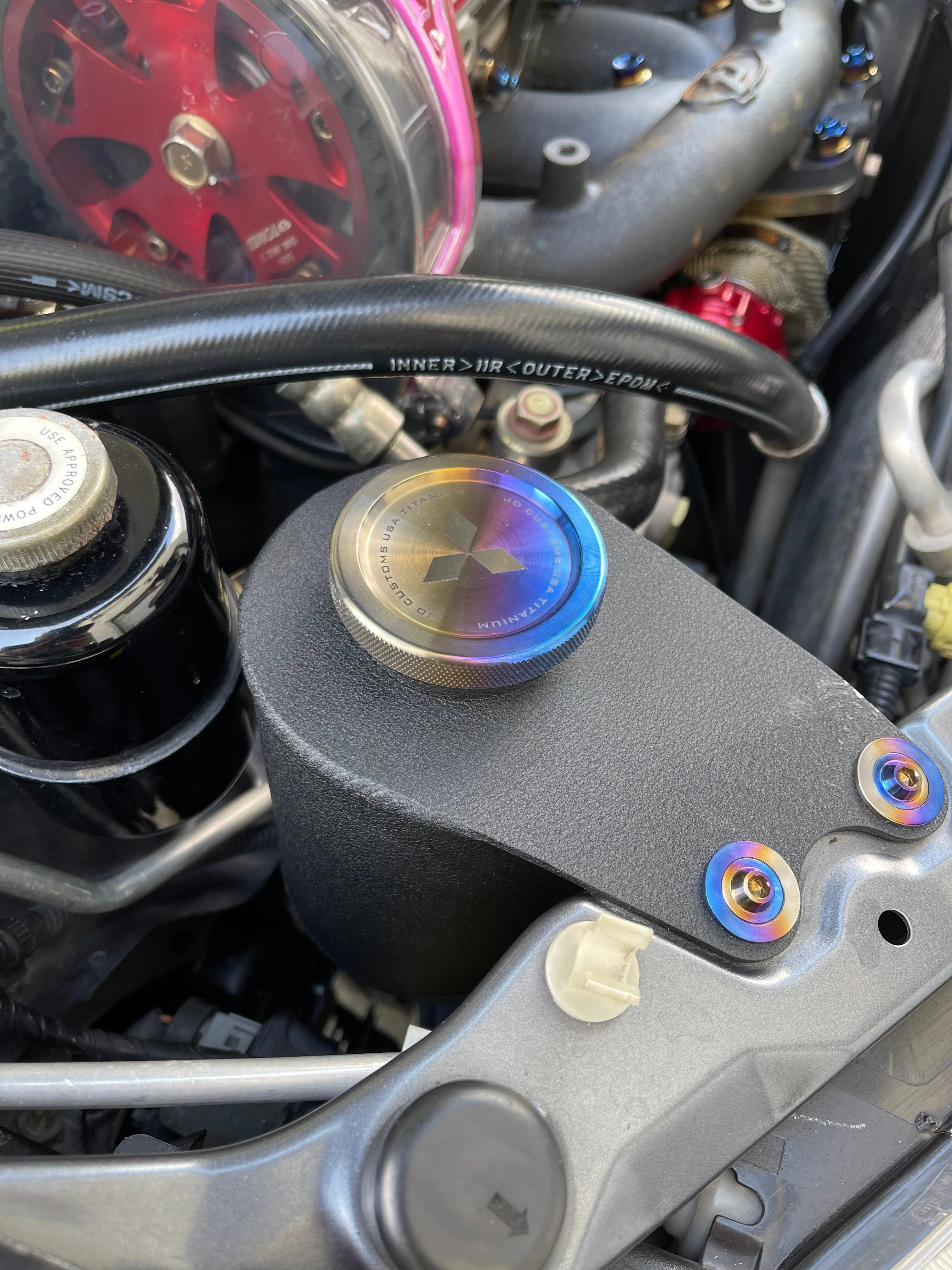 JDC Titanium Cap for JM Fab Tanks | Evo 7/8/9 - Image 2