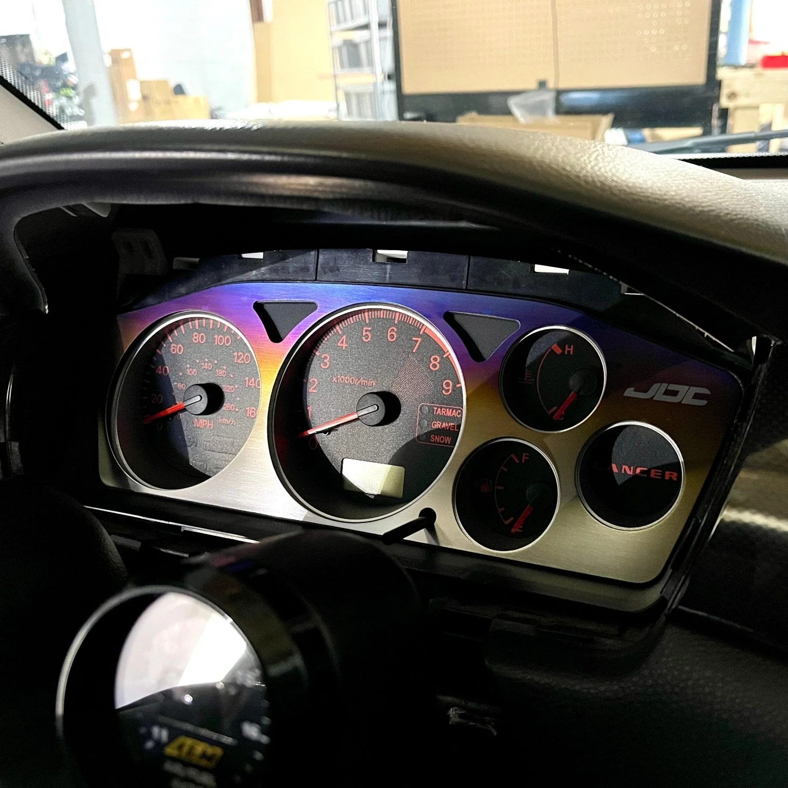 JDC Titanium Gauge Cluster Overlay | Evo 7/8/9 - Image 5