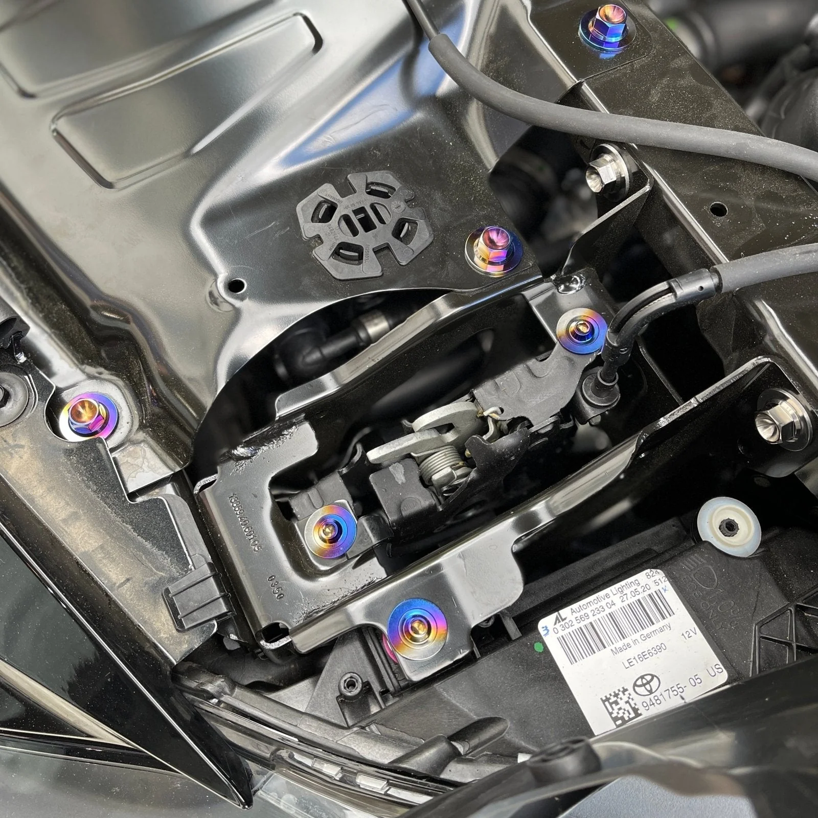 JDC Titanium Hood Latch Mechanism Hardware Kit | A90 Toyota Supra - Image 4