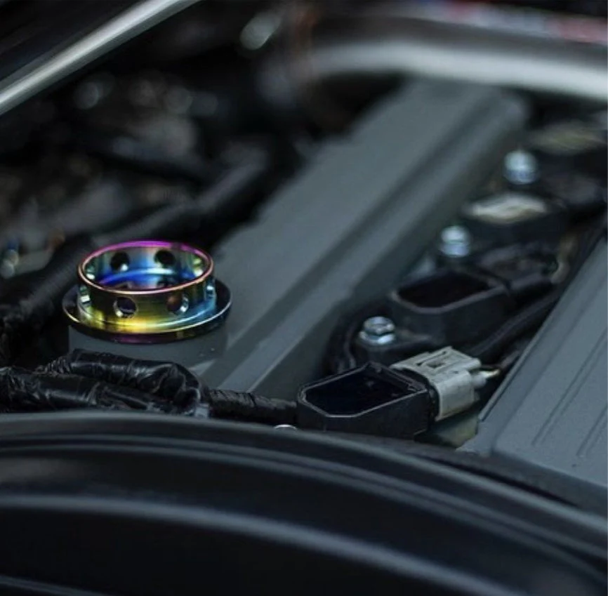 JDC Titanium V1 Oil Cap | Mitsubishi Evo 1-9/DSM - Image 3
