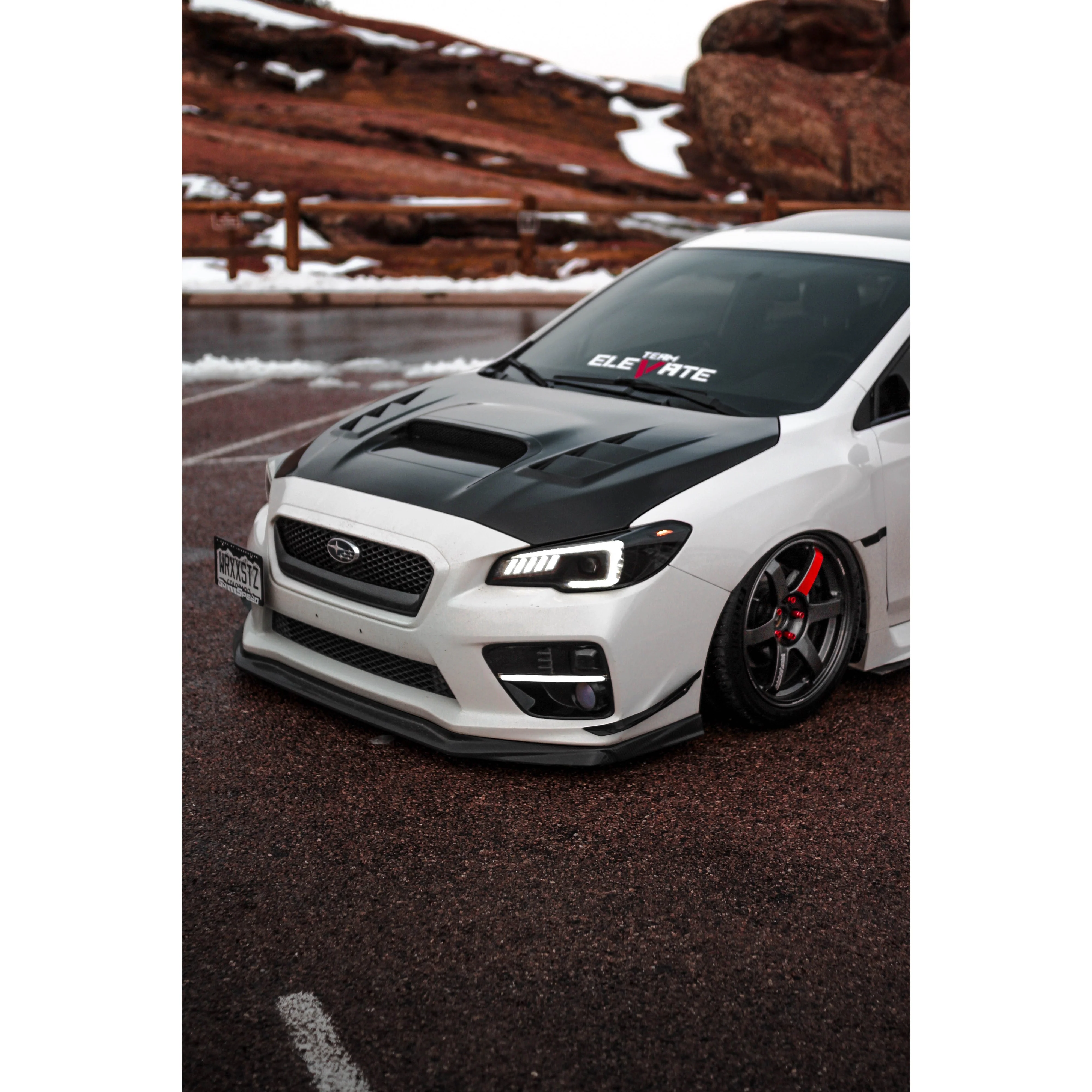 JDMuscle 15-17 WRX/STI VR Style Carbon Fiber Front Bumper Lip - Image 3