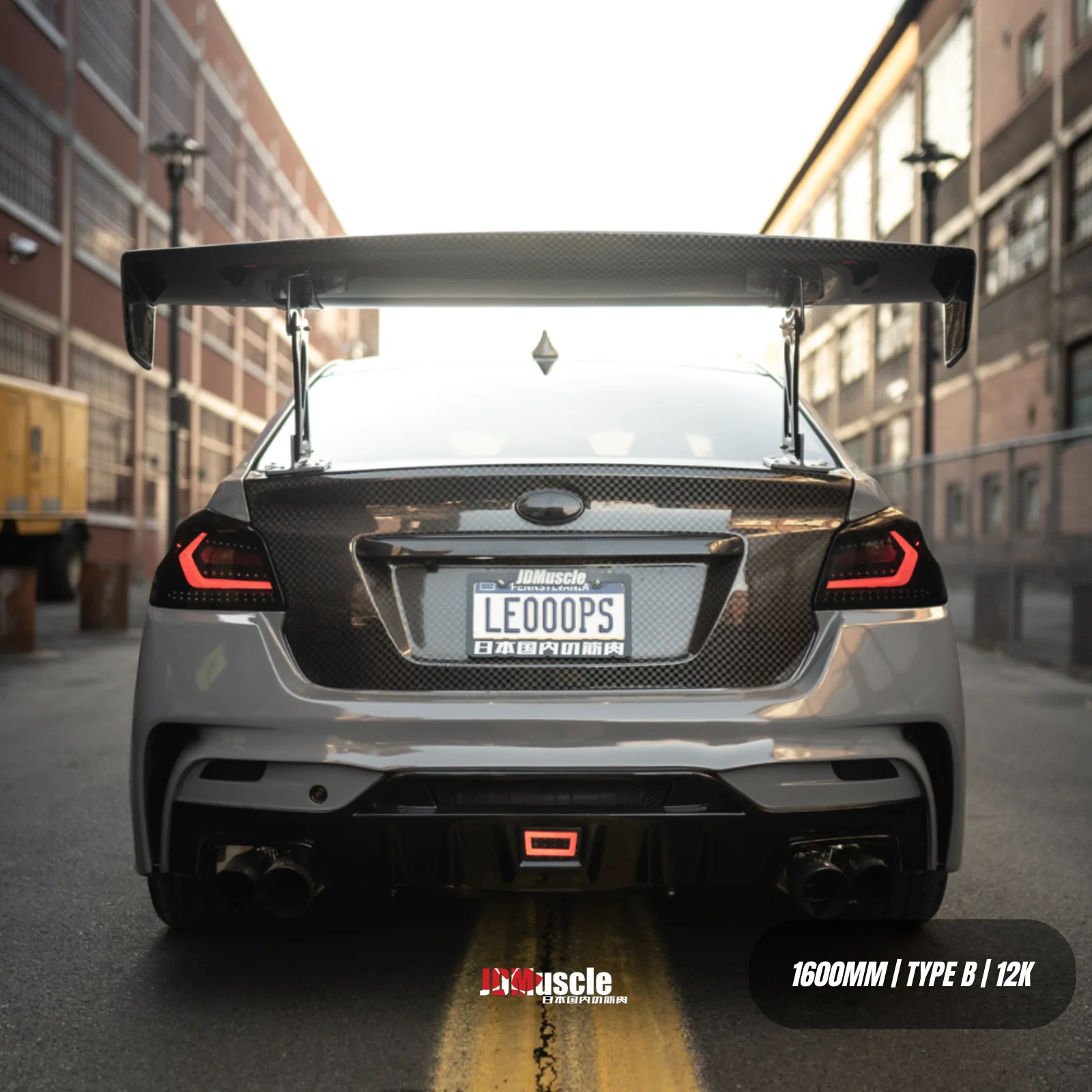 JDMuscle [15-21 WRX/STI] VS Style Full Carbon Fiber Euro GT Wing - Image 14