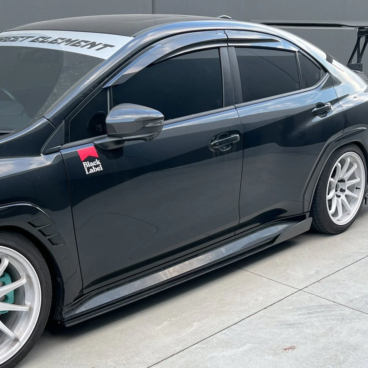 JDMuscle [22-26 WRX] Tanso Carbon Fiber V2 Side Skirts - Image 2