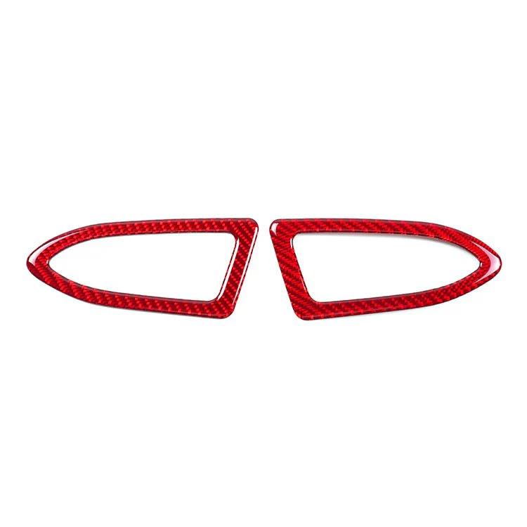 JDMuscle [22-26 WRX] P&S Series Carbon Fiber Dash AC Trim 2 PC | Black Carbon Fiber/ Red Carbon Fiber - Image 7