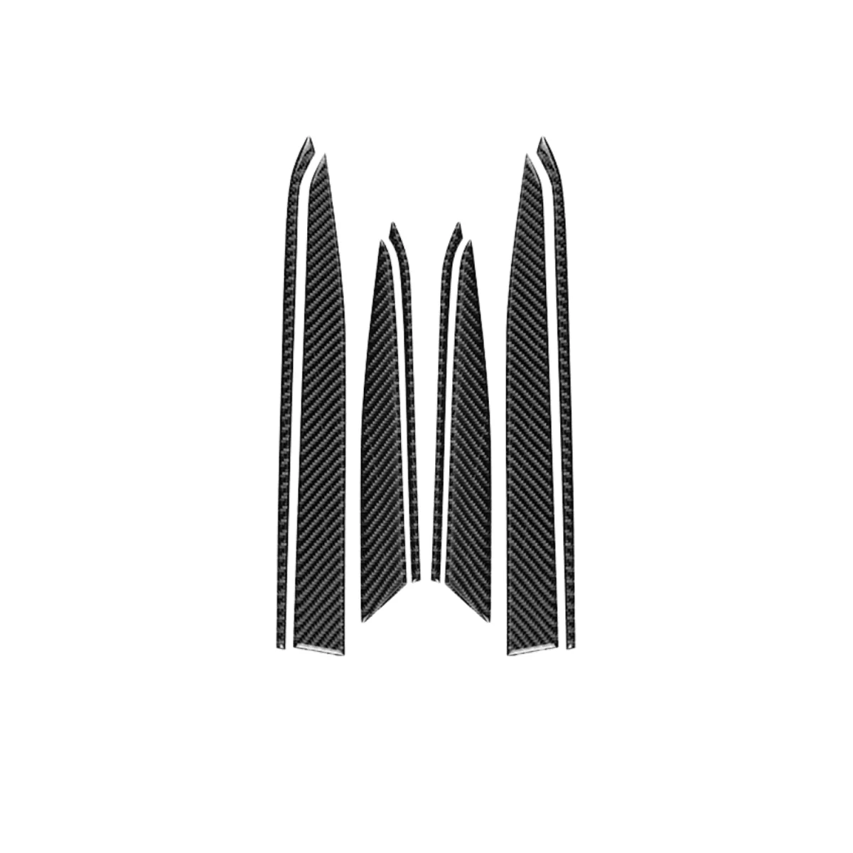 JDMuscle [22-26 WRX] P&S Series Carbon Fiber Interior Door Upper Panel Accent Covers 8 PC | Black Carbon Fiber/ Red Carbon Fiber - Image 3