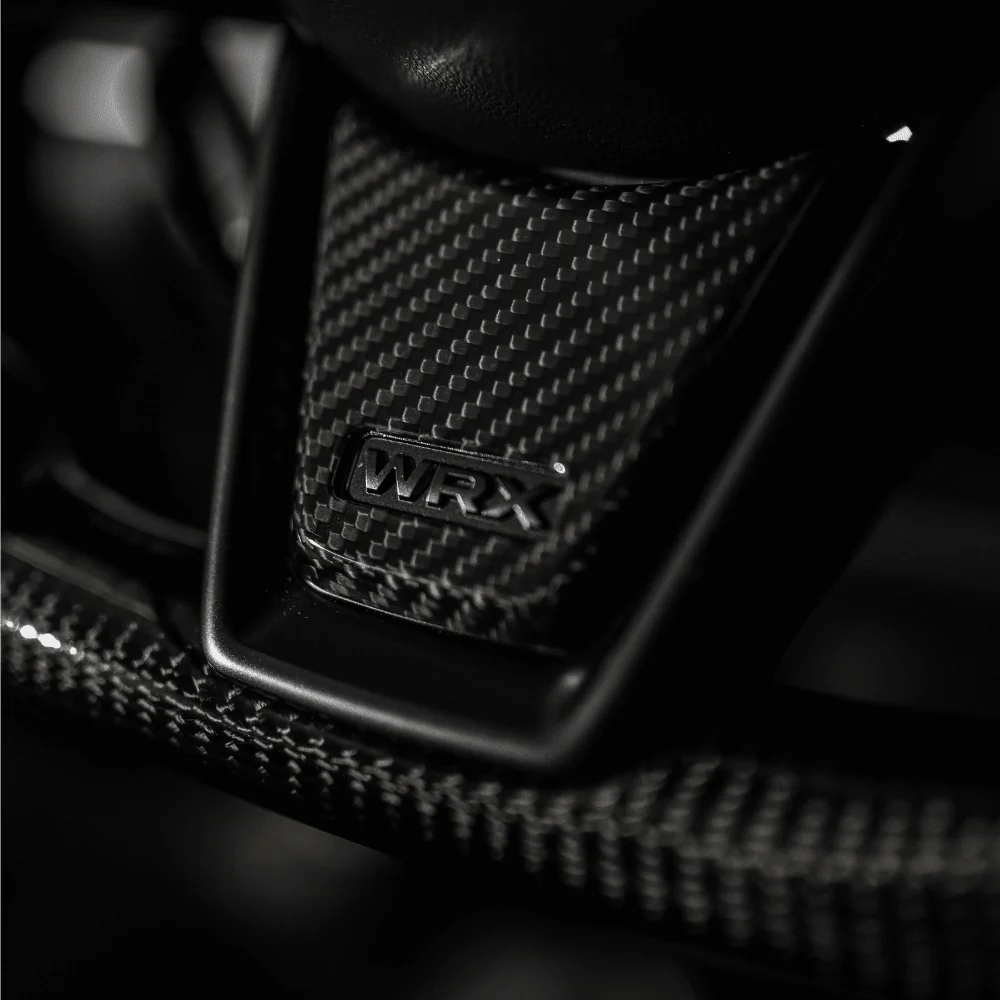 JDMuscle [22-26 WRX] Tanso Carbon Fiber Steering Wheel Lower Trim Cover - Image 3