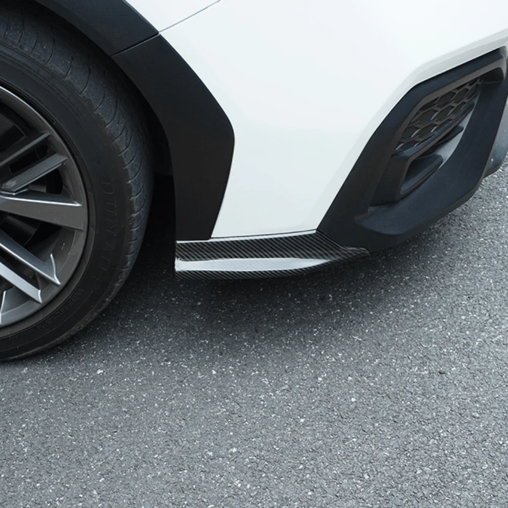 JDMuscle [22-26 WRX] Tanso Pre-preg Carbon Fiber Front Bumper Lower Side Trim 2 PC - Image 2
