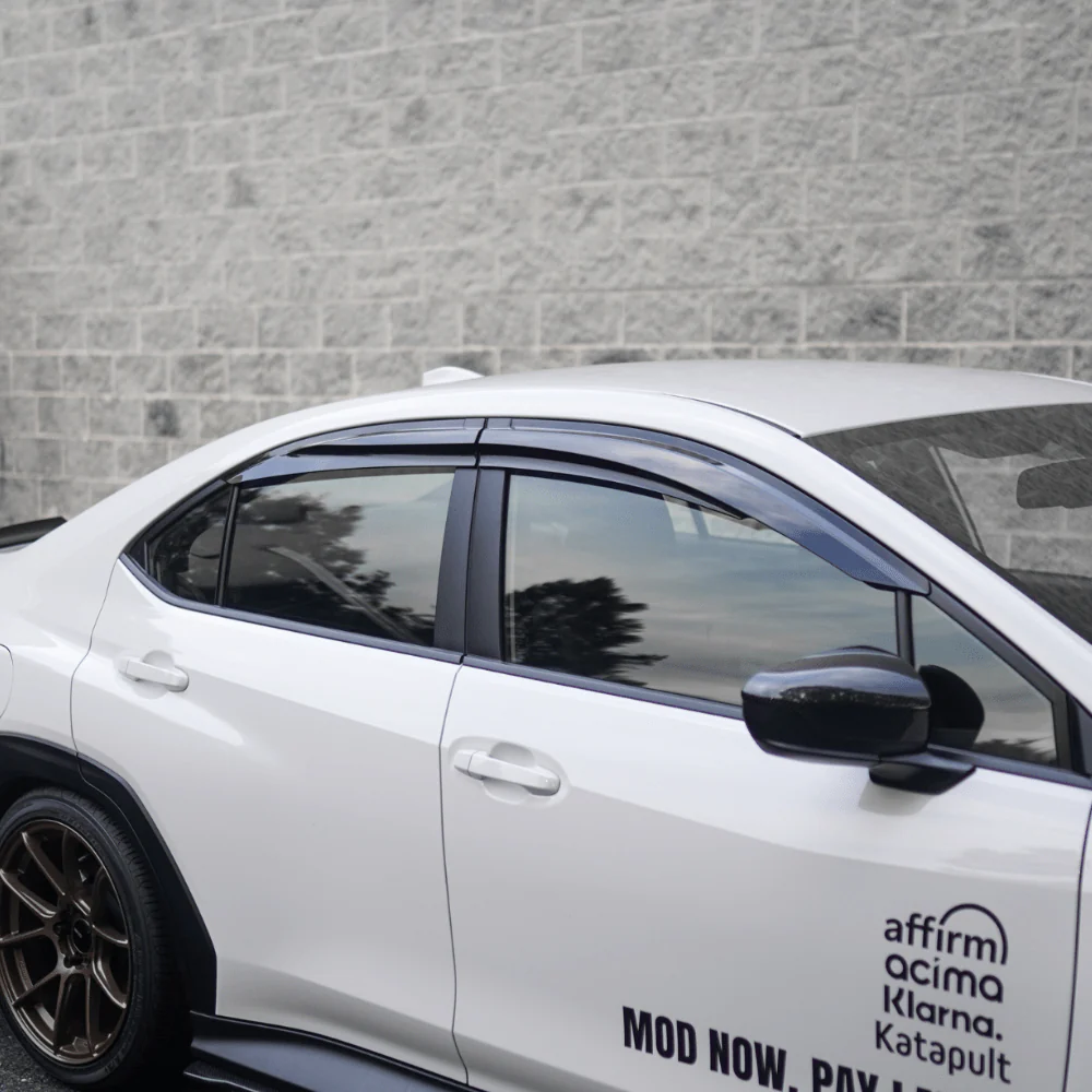 JDMuscle [22-26 WRX] V1 Rain Guards / Window Visors-Acrylic/Carbon Fiber - Image 2