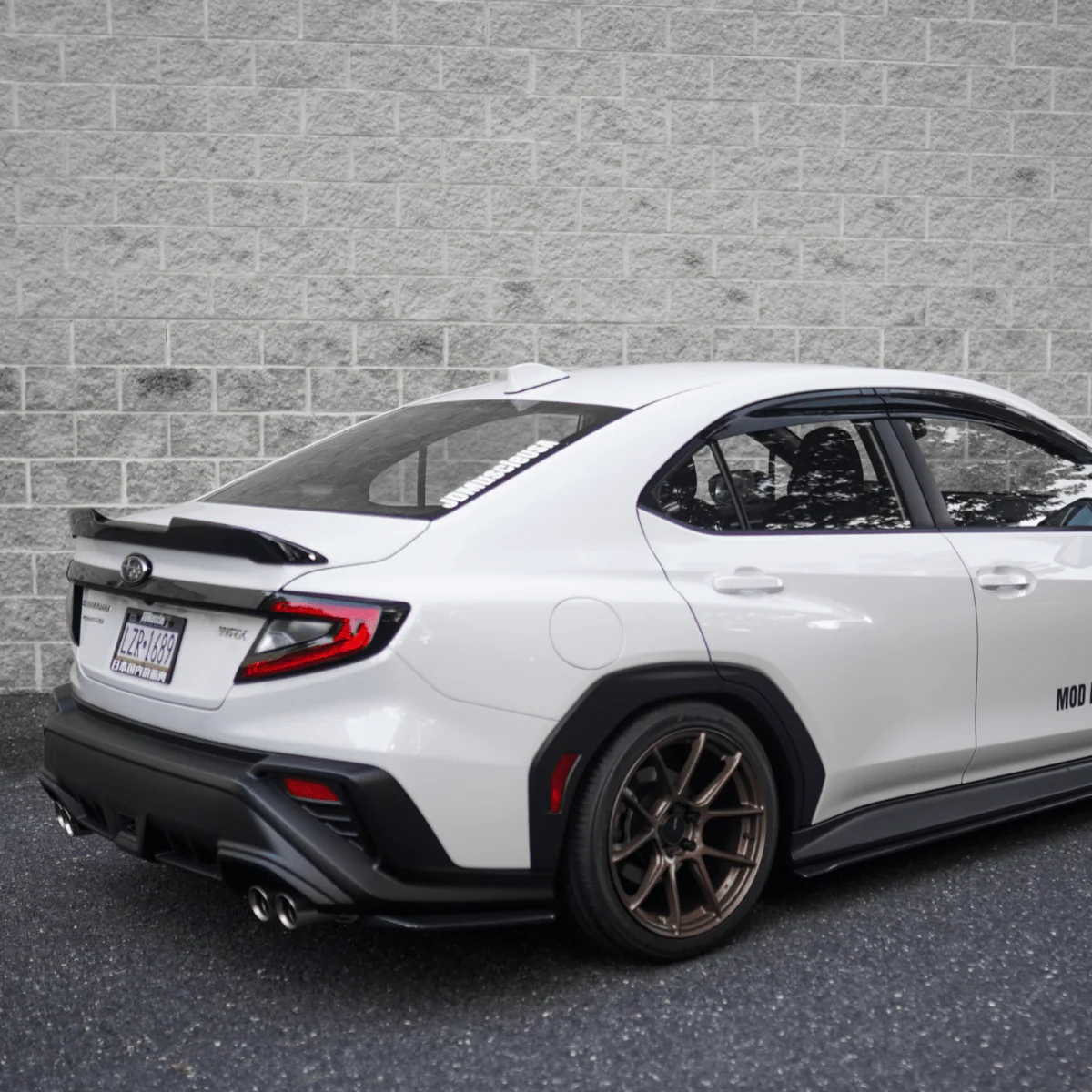 JDMuscle [22-26 WRX] V1 Rain Guards / Window Visors-Acrylic/Carbon Fiber - Image 3
