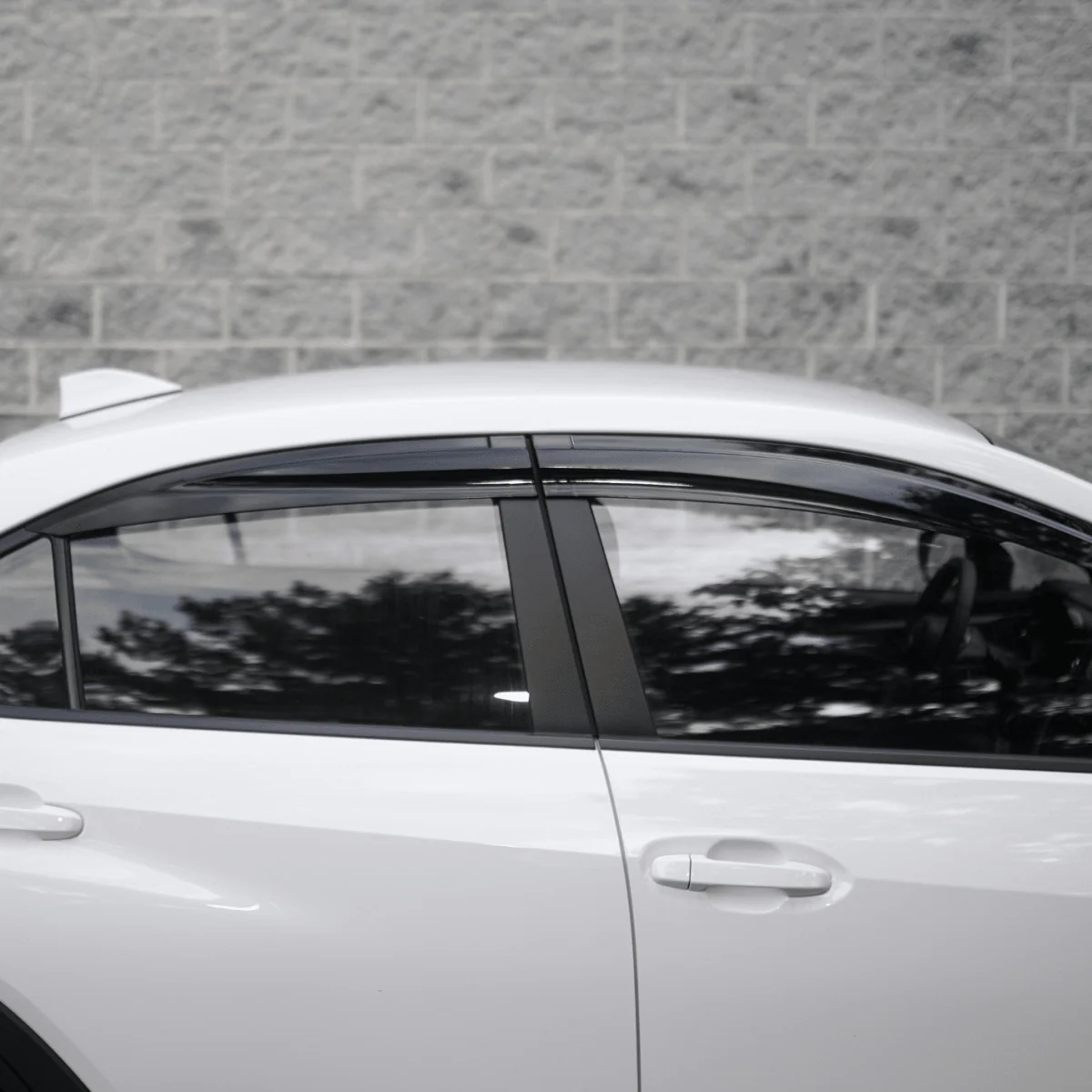 JDMuscle [22-26 WRX] V1 Rain Guards / Window Visors-Acrylic/Carbon Fiber - Image 4