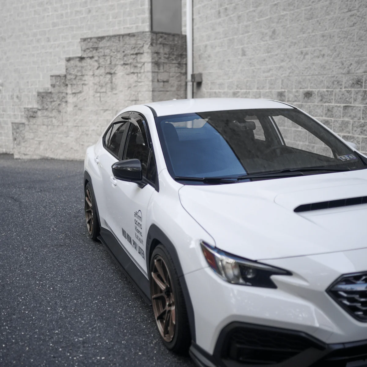 JDMuscle [22-26 WRX] V1 Rain Guards / Window Visors-Acrylic/Carbon Fiber - Image 6