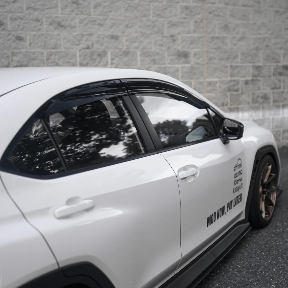 JDMuscle [22-26 WRX] V1 Rain Guards / Window Visors-Acrylic/Carbon Fiber - Image 7
