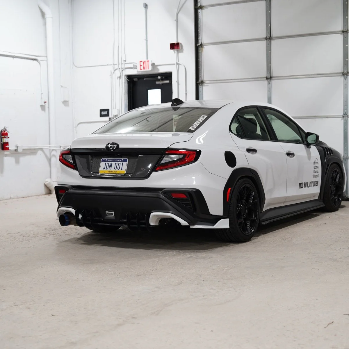 JDMuscle [22-26 WRX] V1 Rear Spats ABS / Paint Matched / Carbon Fiber - Image 4