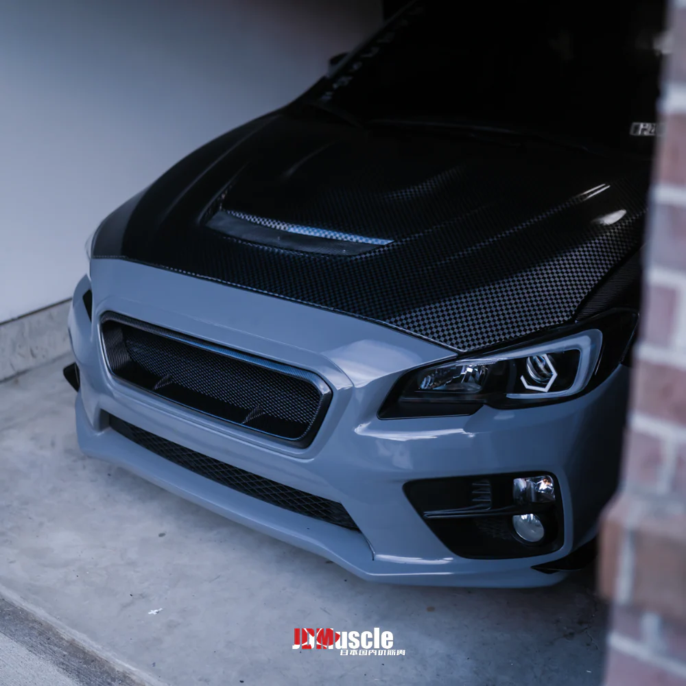 JDMuscle Tanso Carbon Fiber / Gloss Black Grille V4 - 15-17 WRX/STI - Image 2