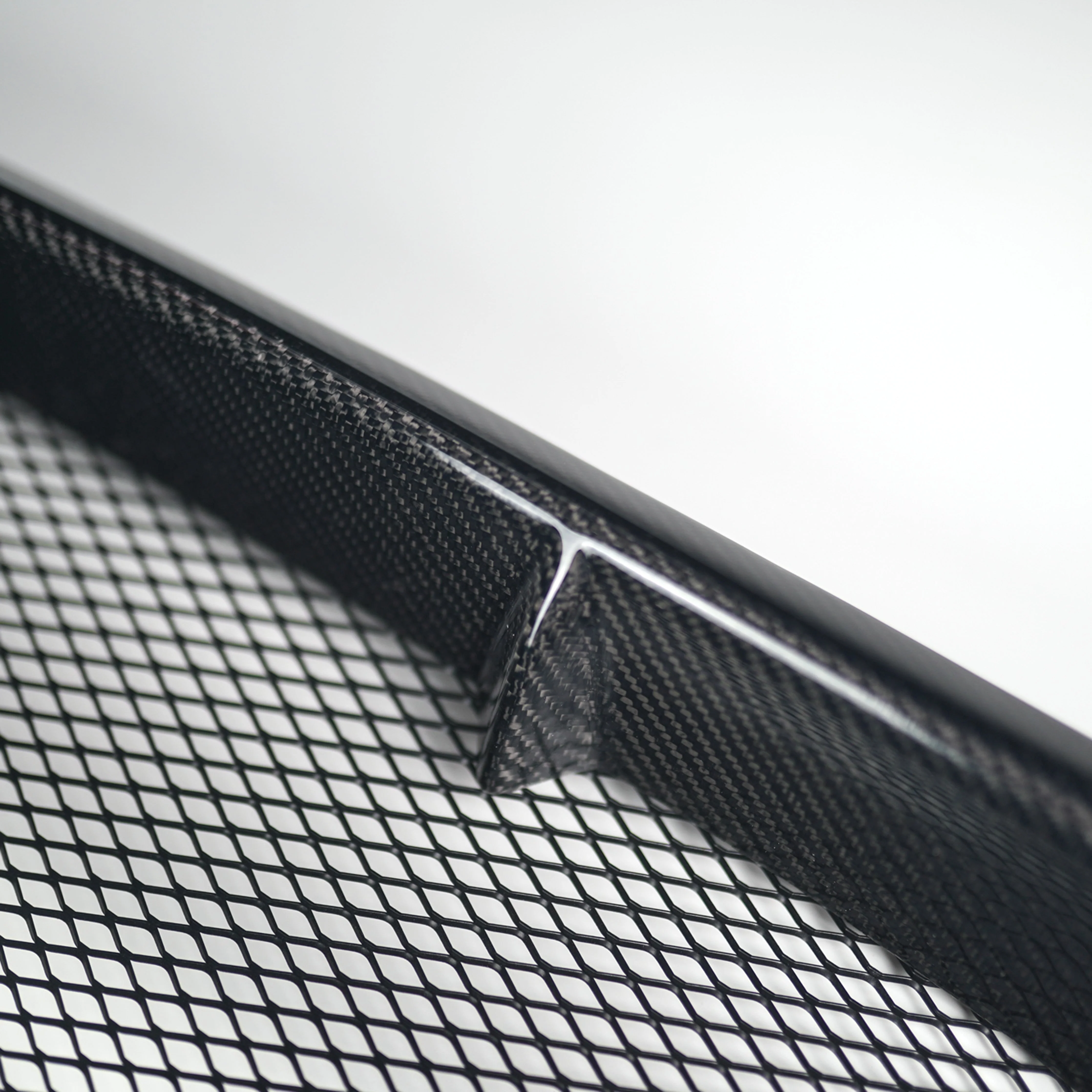 JDMuscle Tanso Carbon Fiber / Gloss Black Grille V4 - 15-17 WRX/STI - Image 4