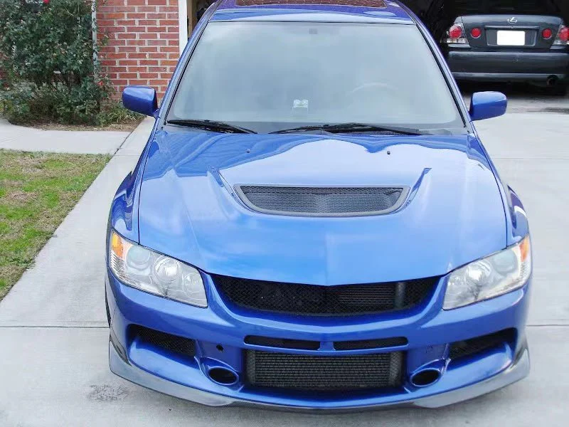 JDMuscle Tanso Carbon Fiber RA Style Front Lip for 2005-2007 Mitsubishi Evolution 9 - Image 2