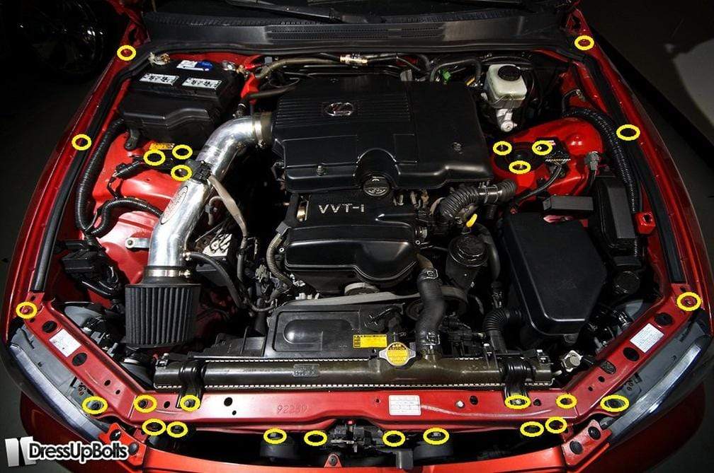 Lexus IS300 (1998-2005) Titanium Partial Engine Bay Kit - Image 8