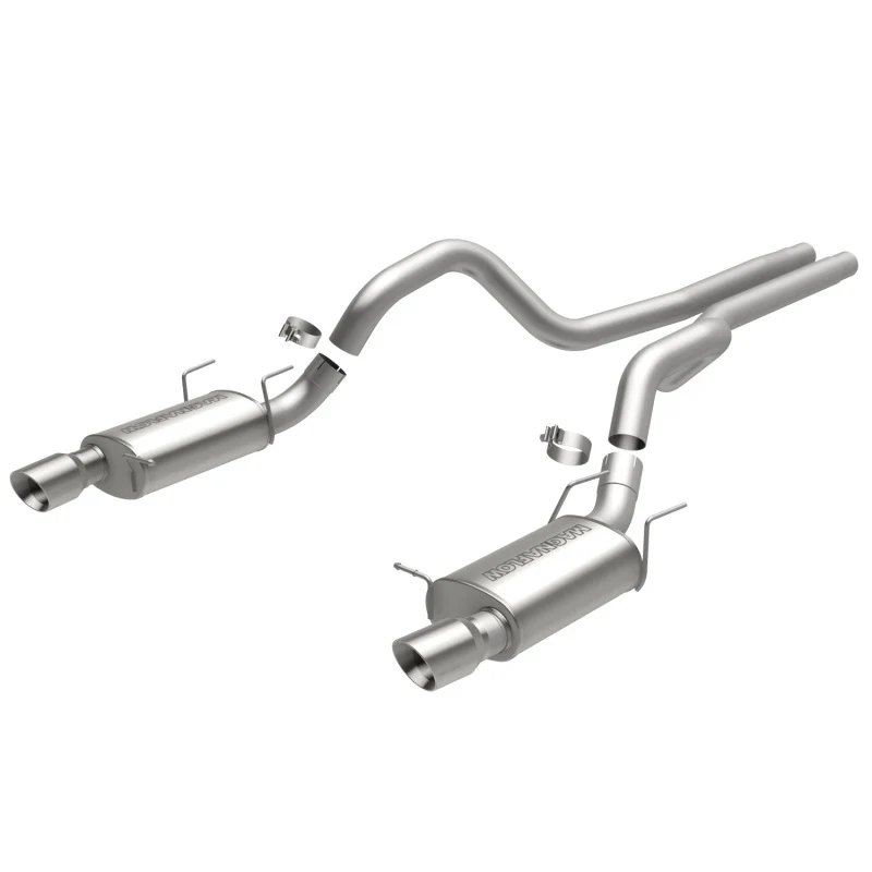MagnaFlow 13 Ford Mustang Dual Split Rear Exit Stainless Cat Back Performance Exhaust (Street) - Image 2