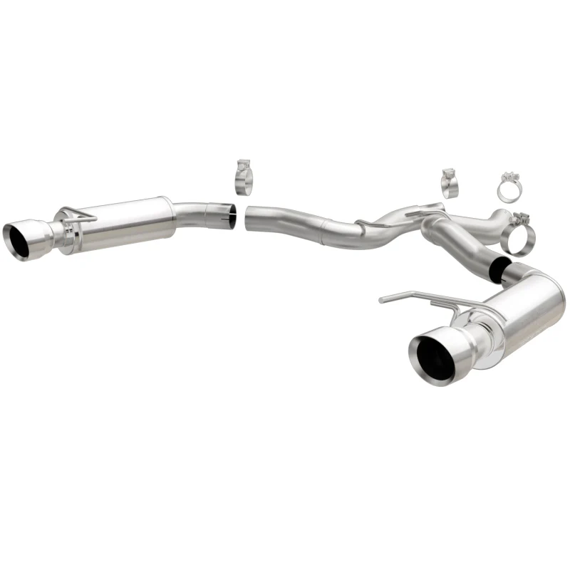 MagnaFlow Axle Back, SS, 3in, Competition, Dual Split Polished 4.5in Tip 2015 Ford Mustang GT V8 5.0 - Image 2