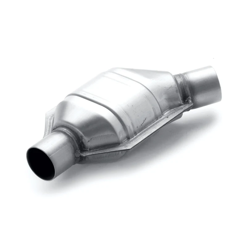 MagnaFlow Conv Univ 2.25in Inlet/Outlet Angled Offset/Center Calif OBDII - Image 2