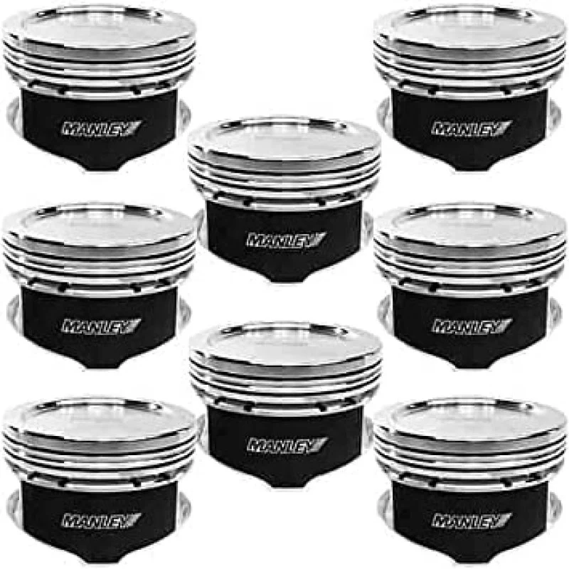 Manley 2018+ Ford Coyote 5.0L DOHC +1cc Dish 3.662in Bore 11:1 CR Platinum Piston Set - Image 9