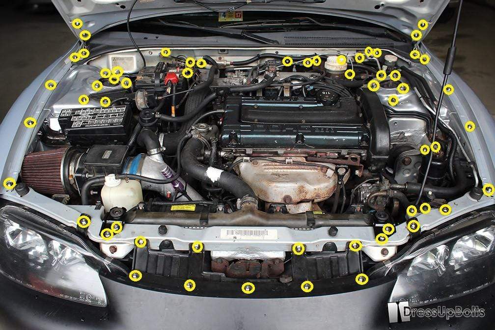 Mitsubishi 2G Eclipse DSM (1995-1999) Titanium Full Engine Bay Kit - Image 3