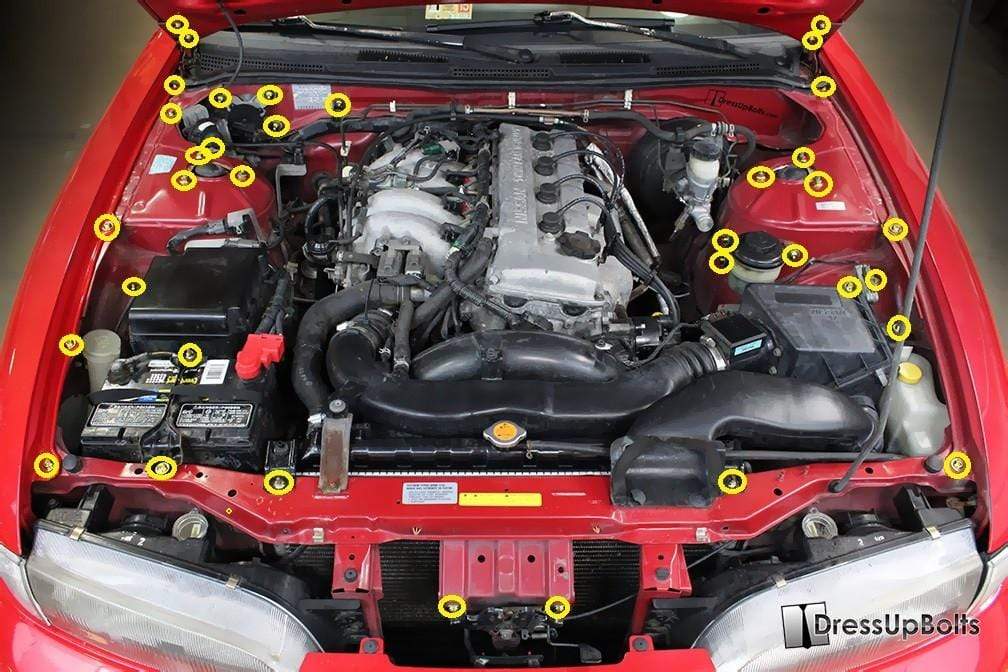 Nissan S14 240sx (1995-1998) Titanium Engine Bay Kit - Image 2