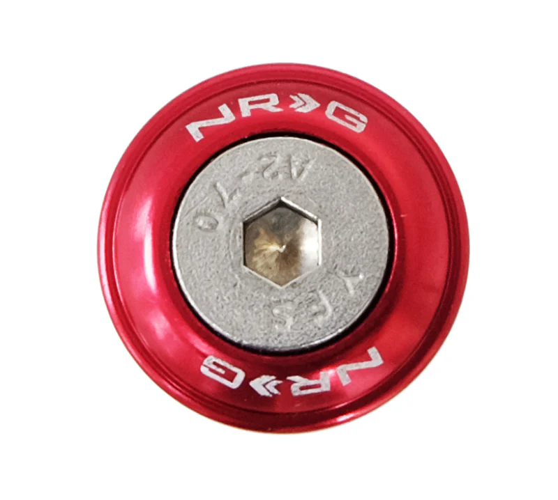 NRG Fender Washer Kit w/Rivets For Plastic (Red) - Set of 10 - Image 3