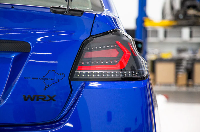 OLM Evolution Tail Lights (Clear Lens, Black Base, Red Bar) - 2015-2021 WRX / STI - Image 13