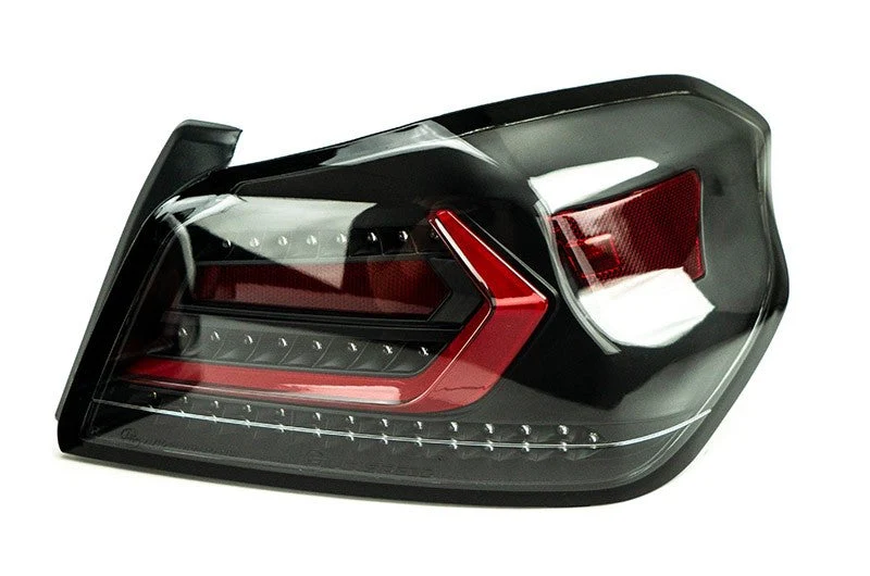 OLM Evolution Tail Lights (Clear Lens, Black Base, Red Bar) - 2015-2021 WRX / STI - Image 2