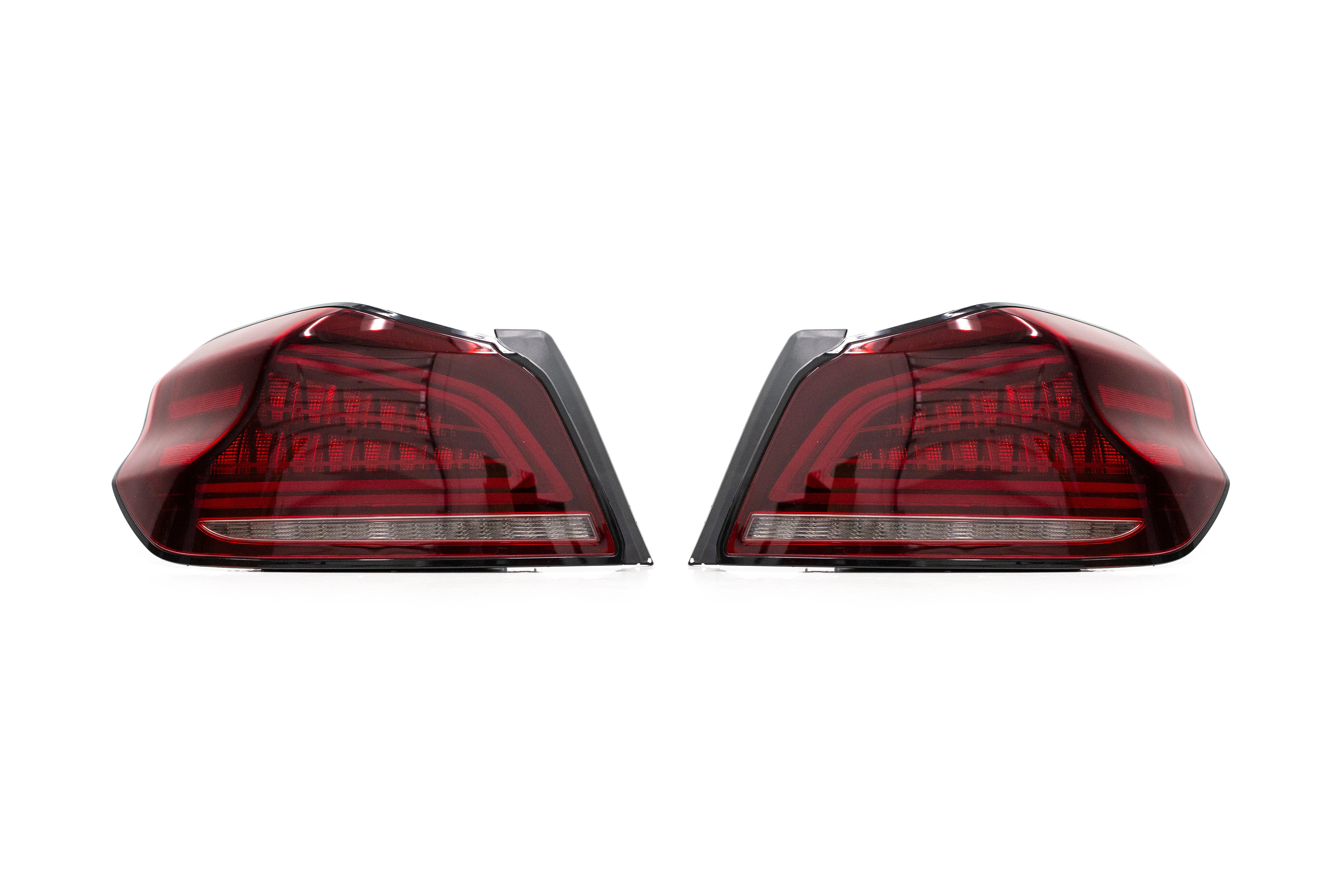OLM Spec CR Tail Lights (Red Lens, Black Base) - 2015-2021 Subaru WRX & STI - Image 2