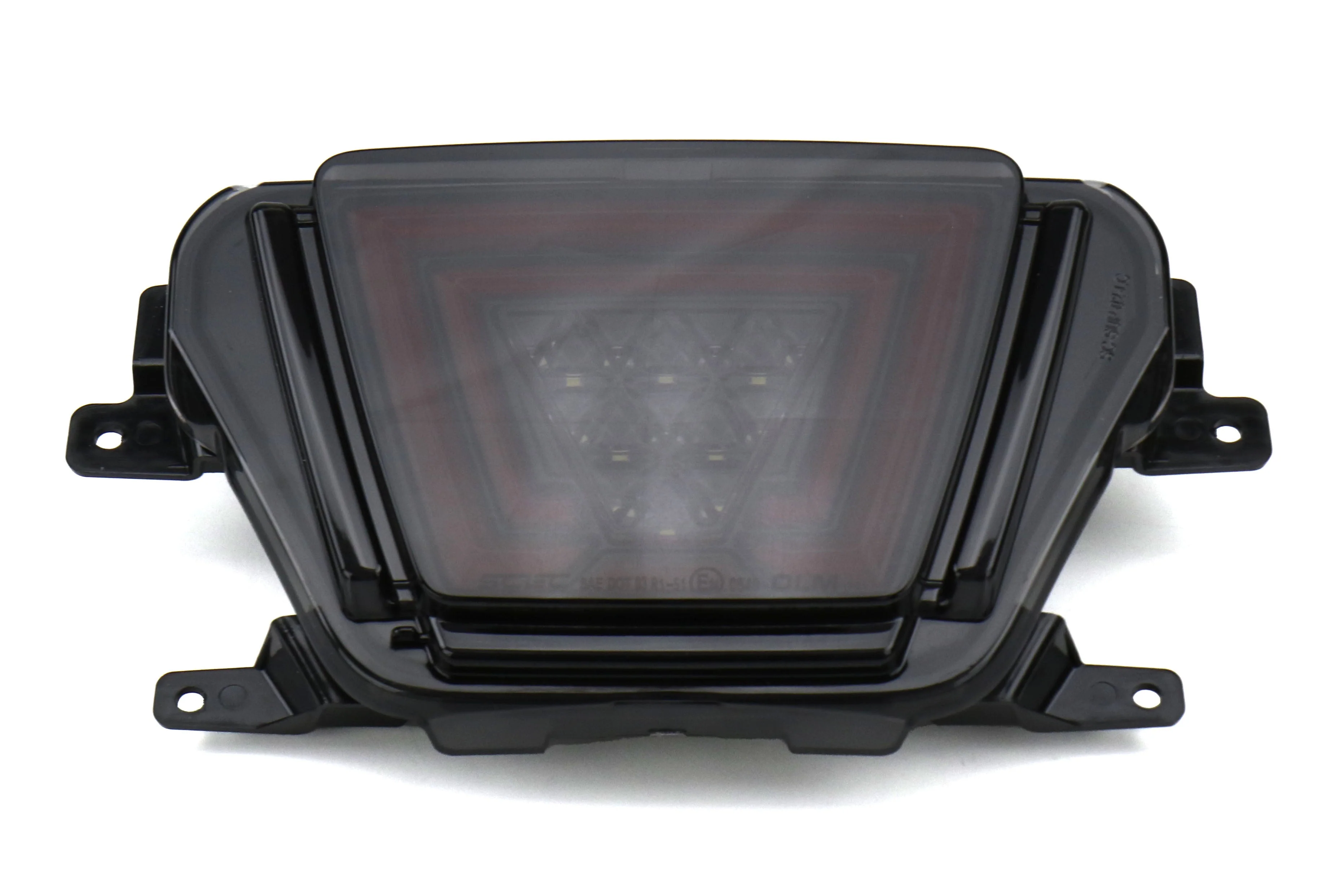 OLM V1 F1 Style Rear Brake / Fog / Reverse Light - Smoke Lens / Gloss Black Base / Red Bar) - 2020-2024 Toyota GR Supra - Image 3