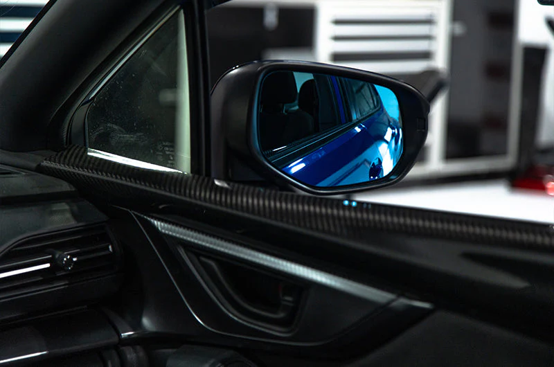 OLM Wide Angle Convex Mirrors w/ Turn Signals / Defrosters (Blue) - Subaru WRX 2022+ - Image 6
