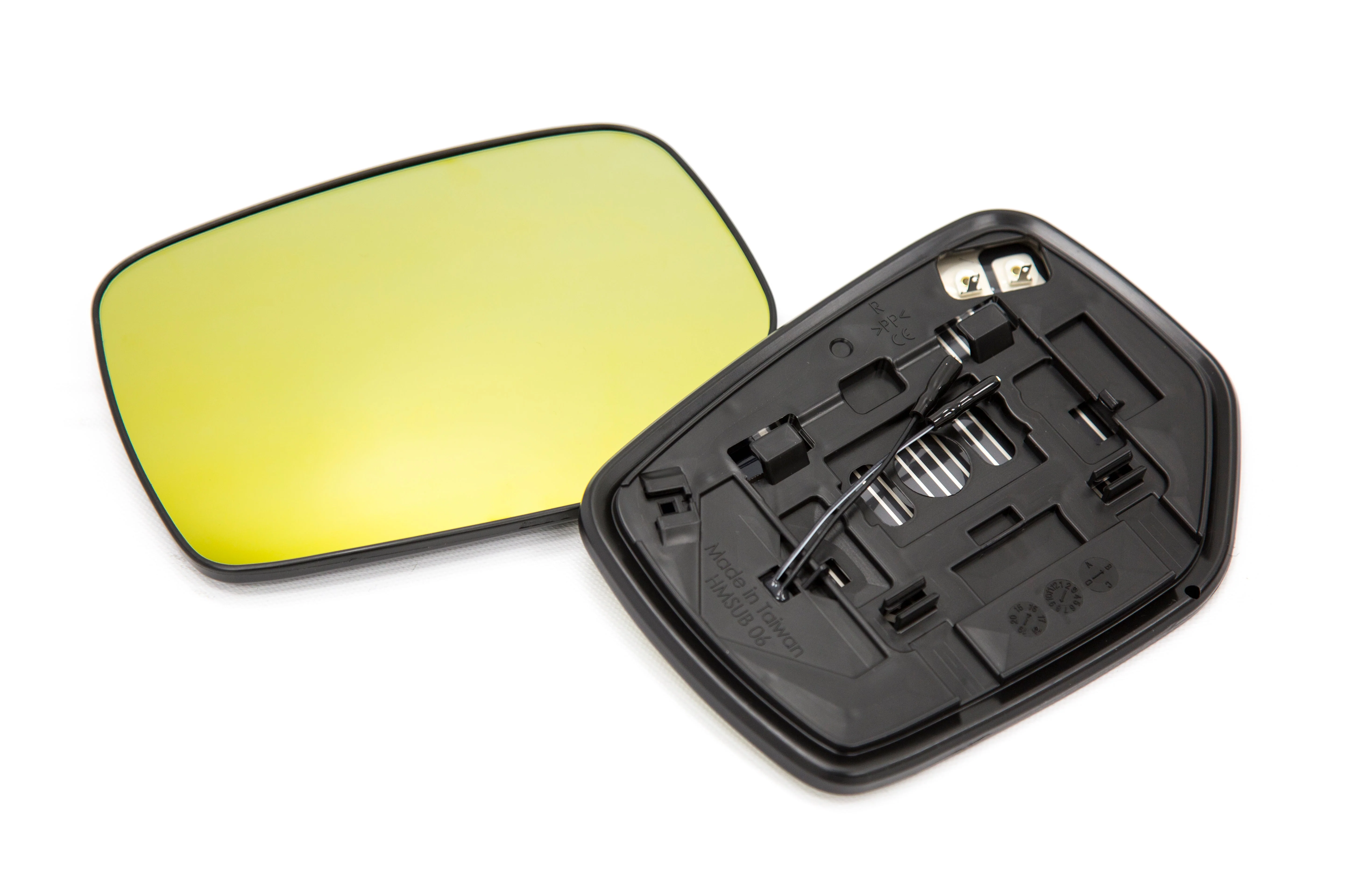 OLM Wide Angle Convex Mirrors with Defrosters / Turn Signals / Blind Spot Detection (Golden) - 2015-2021 WRX/STI - Image 2