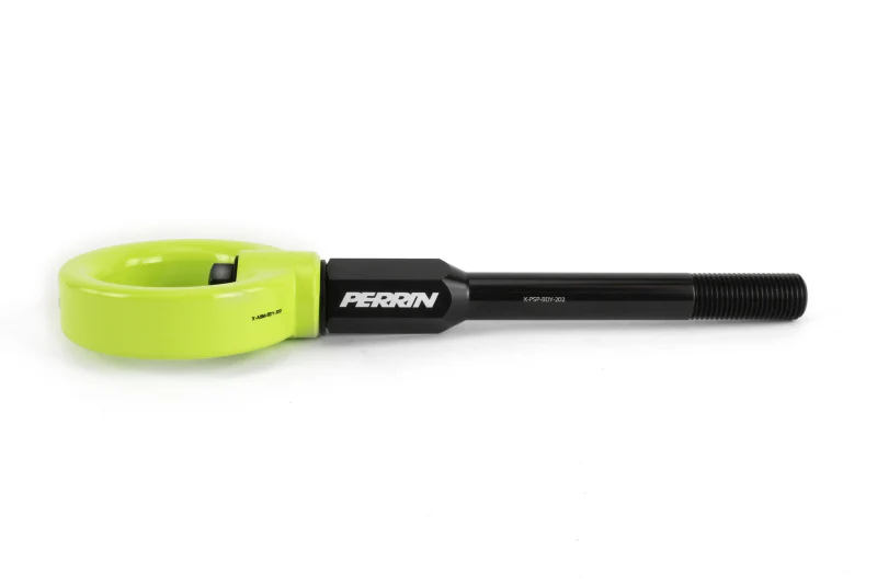 PERRIN 02-07 Subaru WRX/STI Tow Hook Kit (Front) - Neon Yellow - Image 2